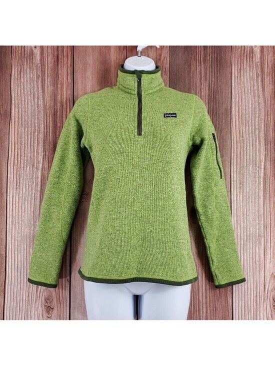 Patagonia Sweaters - Patagonia Womens Size XS Better Sweater 1/4 Zip Pullover Green 25616